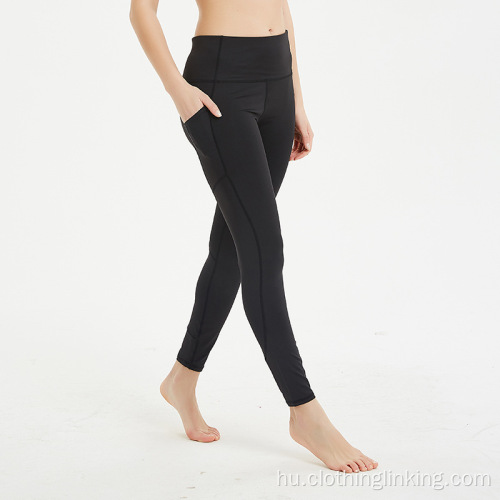 Magas derékú jóga edzés nadrág nők számára